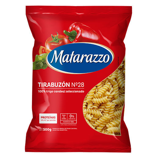 Fideos Matarazzo tirabuzon N°28 500 grs