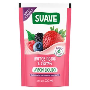 Jabon liquido Suave frutos rojos y crema doy pack 220 ml
