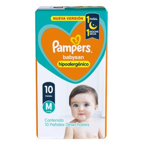 Pañal Pampers Babysan regular M 10 u