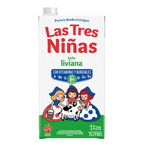 Leche las 3 niñas descremada 1% tetrabrik 1 lt