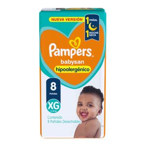 Pañal Pampers Babysan regular XG 8 u