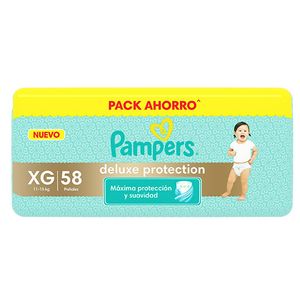Pañal Pampers deluxe protection pack ahorro xg 58 u
