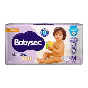 Pañal Babysec Premium soft regular M 10 u