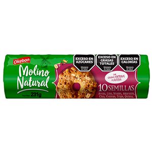 Galletitas Molino Natural semillas 231 g