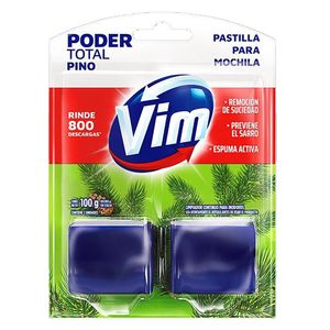 Pastilla para inodoro VIM duopack pino x 100 gr