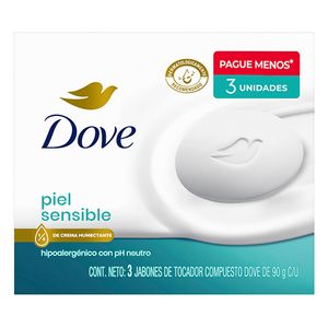 Jabon Dove piel sensible 3 x 90 g