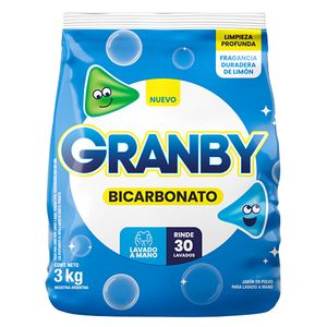 Jabon en polvo Granby lavado a mano limon 3 kg