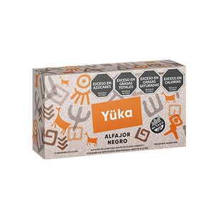 Alfajor YÜKA chocolate negro caja 6u