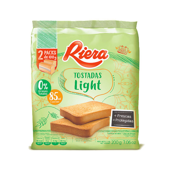 Tostadas Riera equilibrio light 200 gr
