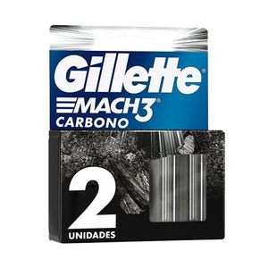 Maquina afeitar Mach 3 charcoal cartucho 2 u