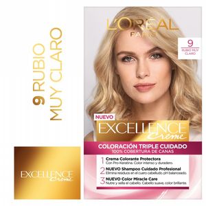 Tintura Excellence 9 triple proteccion rubio marron claro