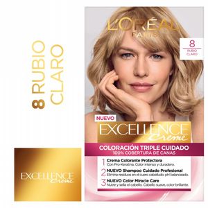 Tintura Excellence 8 triple proteccion rubio claro