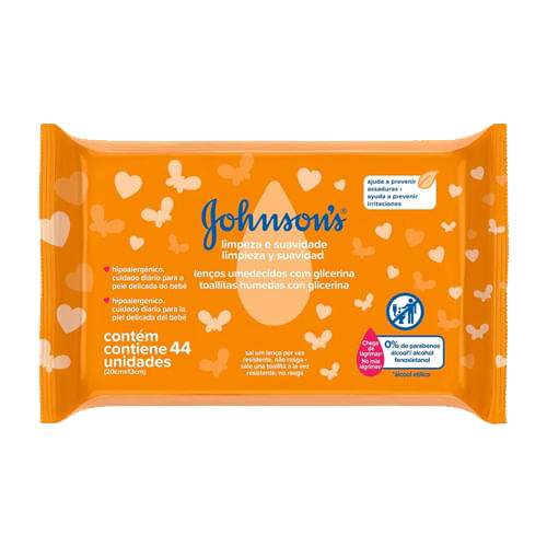 Toalla humeda Johnson Baby limpieza y suavidad 44 u