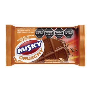 Chocolate Misky leche crunchy 25 gr
