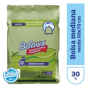 Bolsa de residuos Bonu verde 5070 cm 30 u