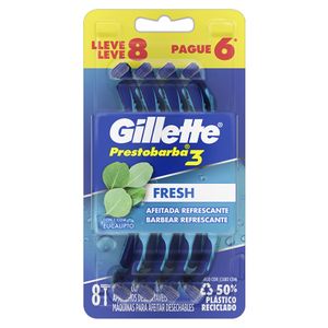 Maquina Gilette Prestobarba3 Fresh 8 x 6