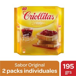 Tostadas Criollitas clasicas 160/195 gr