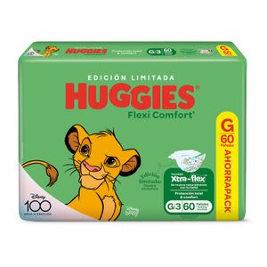 Pañal Huggies Active Sec ahorro pack G 60 u