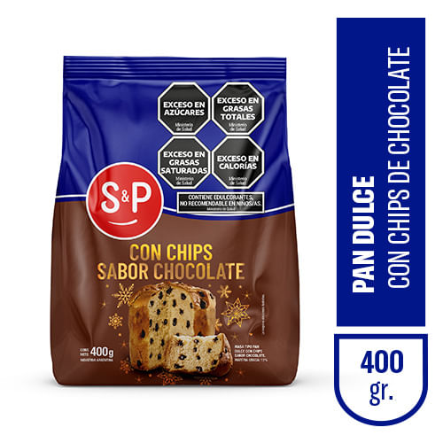 Pan dulce S&P con chips chocolate 400 gr