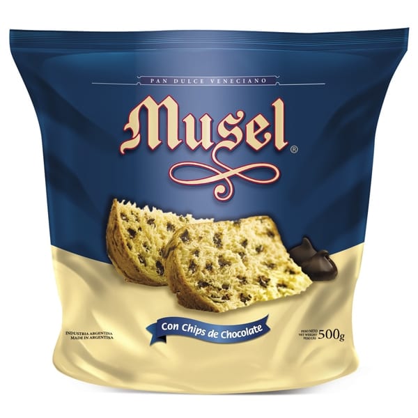 Pan dulce Musel con chips 500 gr
