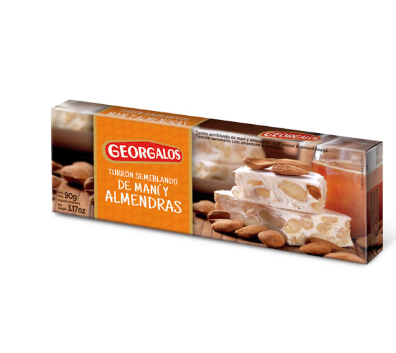 Turron Georgalos mani con almendras 90 gr