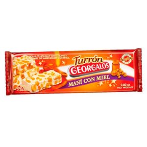 Turron de mani Georgalos con miel 80 gr