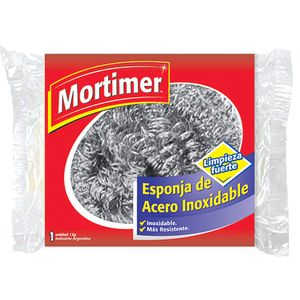 Esponja Mortimer plateada 1 u
