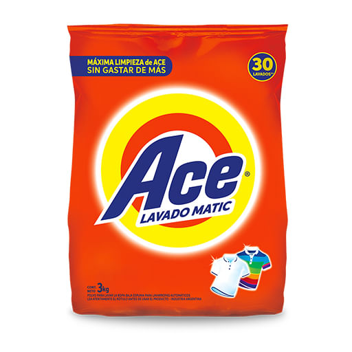 Jabon en polvo Ace matic x 3k