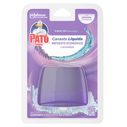 Canasta Pato Liquida lavanda repuesto 50 cc