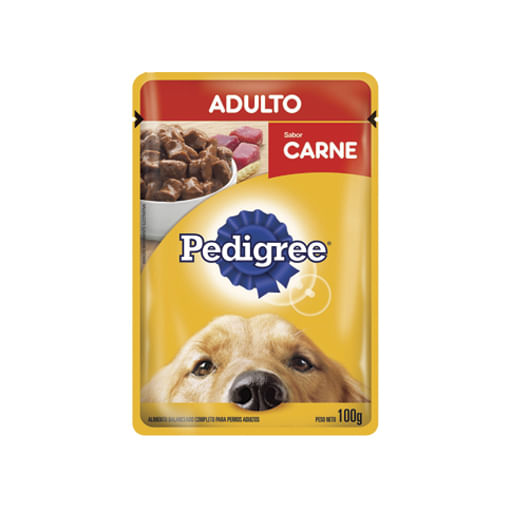 Alimento perro Pedigree adulto raza pequeña carne sobre 100 gr