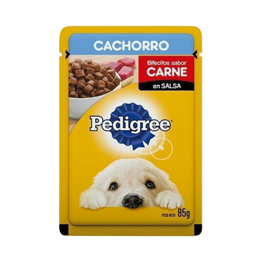 Alimento perro Pedi gree cachorro carne sobre 85 gr