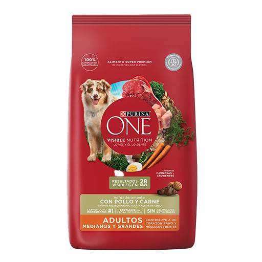 Alimento para perro One carne mediano grande 6 kg