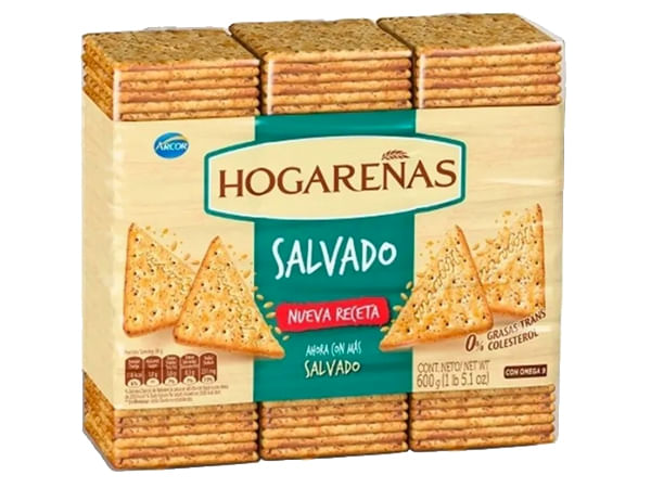 Galletitas Hogareñas salvado 3 u 185 g