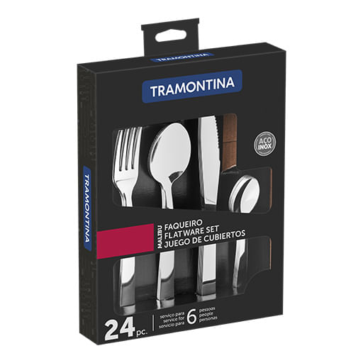 Juego cubiertos Tramontina 24 piezas