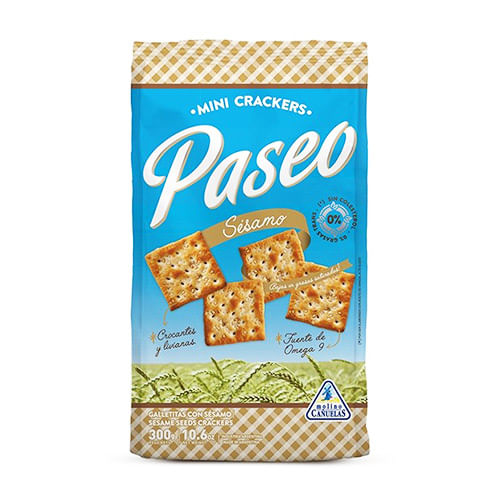 Galletitas Paseo crackers sesamo 300 gr