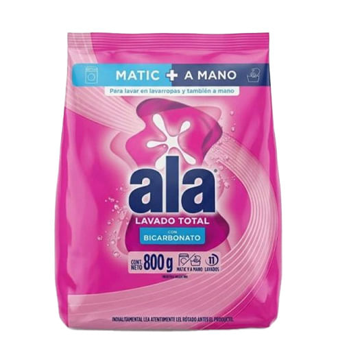 Jabon en polvo ALA dual con bicarbonato 800 g