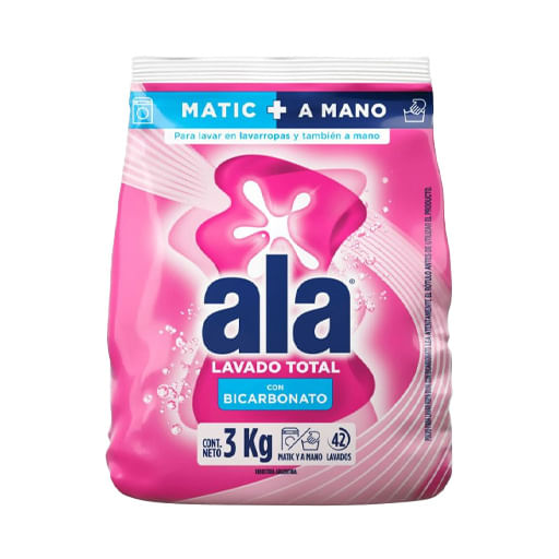 Jabon en polvo ALA dual con bicarbonato 3 kg
