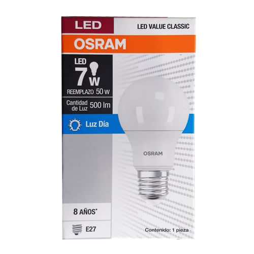 Lampara led ledvance classic 7w luz fria