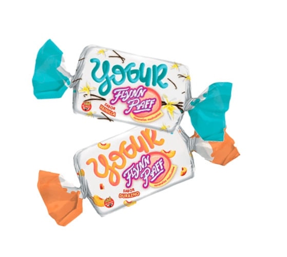 Caramelos Flynn Paff yogurt vainilla/durazno 560 gr