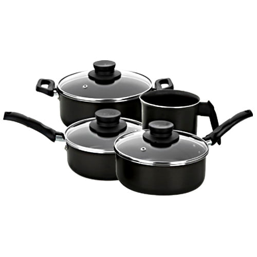 Bateria cocina Multiflon negro 4 piezas